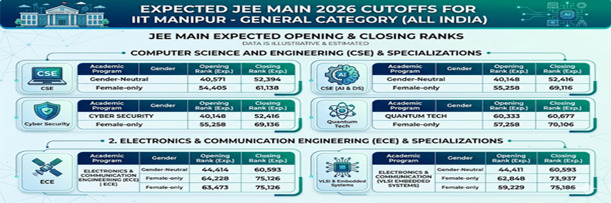 IIIT Manipur JEE Main Cutoff 2026
