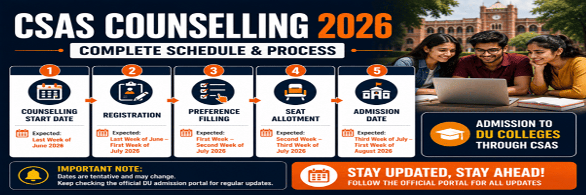 CSAS Counselling 2026: Start Date, Registration, Preference Filling, Seat Allotment, Admission Date