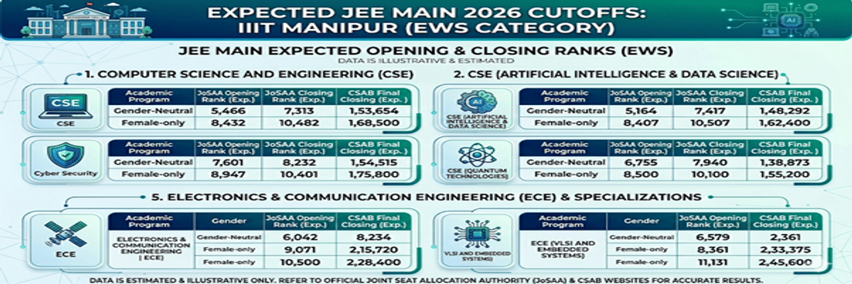 IIIT Manipur JEE Main Cutoff 2026