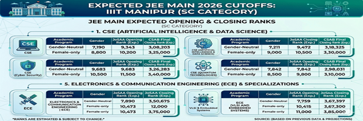 IIIT Manipur JEE Main Cutoff 2026