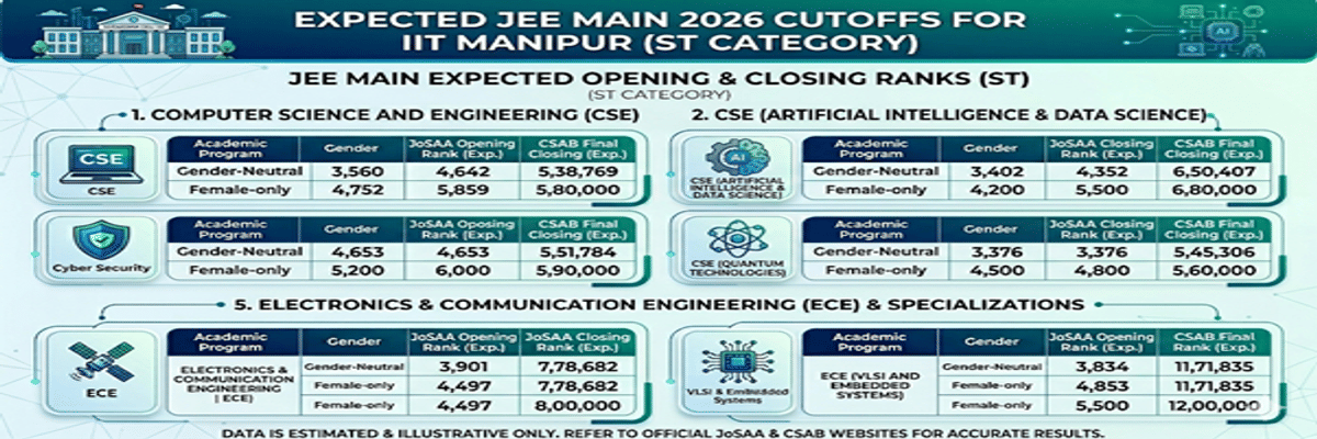 IIIT Manipur JEE Main Cutoff 2026