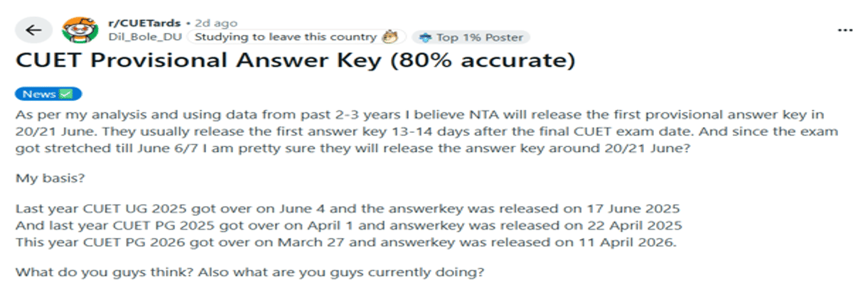 How to Download CUET UG Response Sheet 2026: Direct Link @cuet.nta.nic.in, When to Download