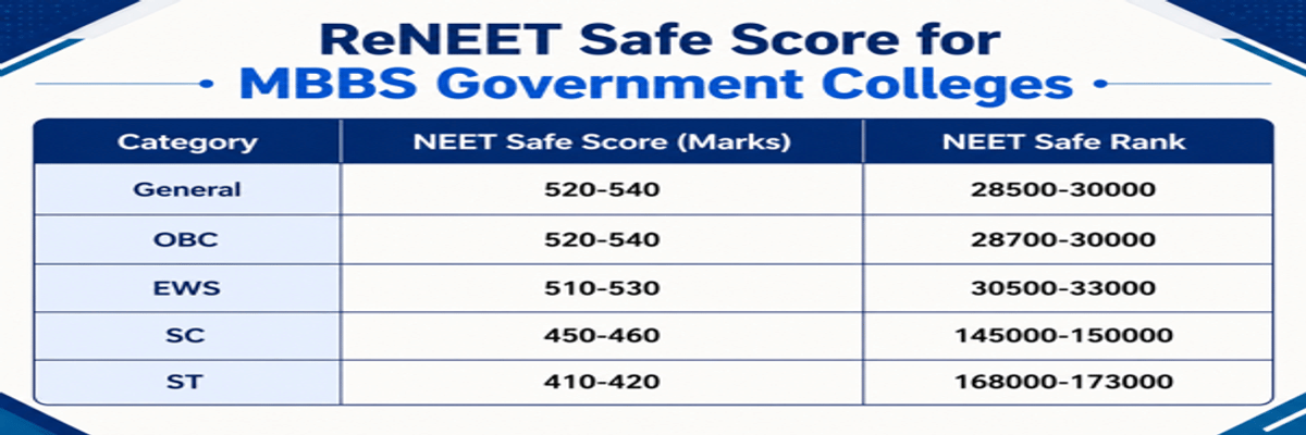 Re-NEET 2026 Marks vs Rank: Check Category-Wise Marks vs Rank, Cutoff, Rank Predictor