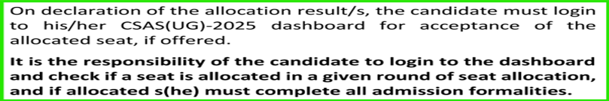 CSAS Counselling 2026: Start Date, Registration, Preference Filling, Seat Allotment, Admission Date