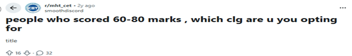 80 Marks in MHT CET Percentile and College Options