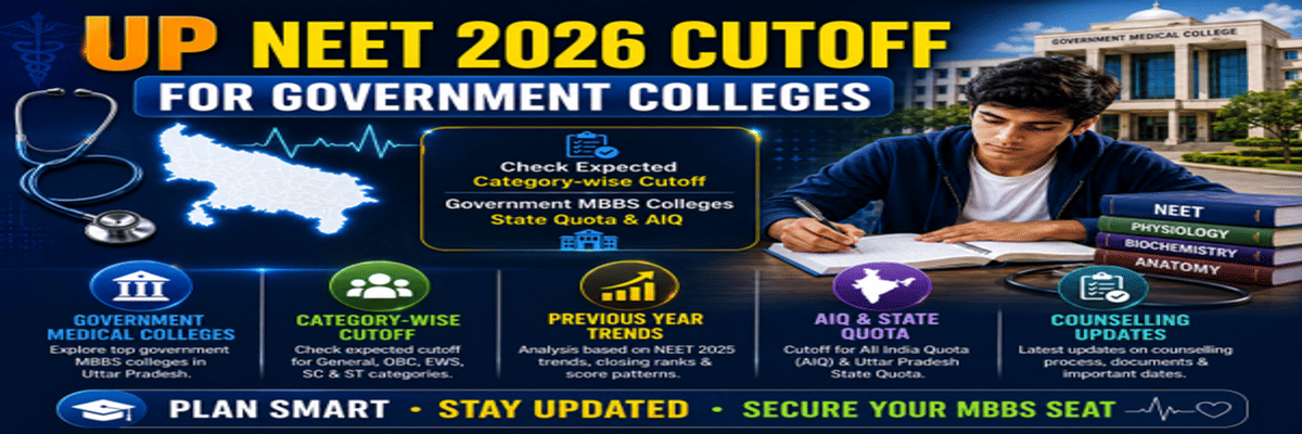 UP NEET 2026 Cutoff for Government Colleges