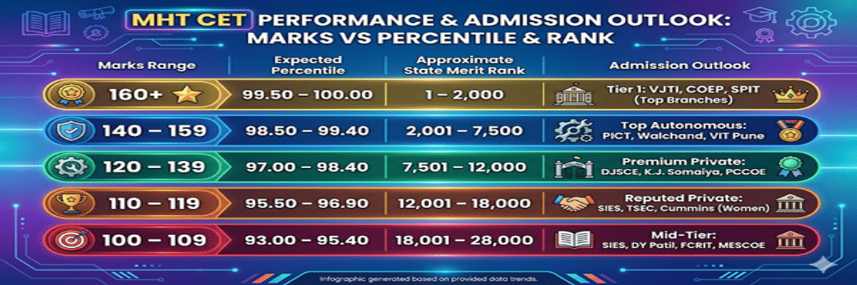 110 Marks in MHT CET Percentile