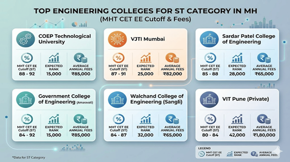 MHT CET EE Cutoff for ST Category