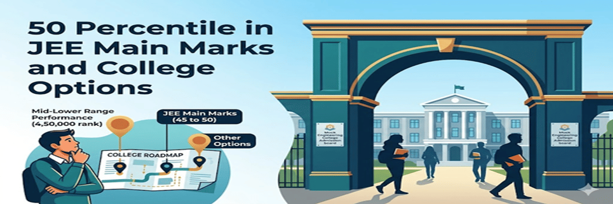 50 Percentile in JEE Main Marks and College Options