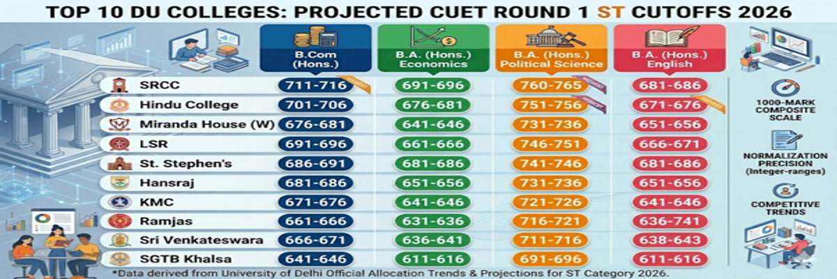 CUET DU Round 1 Expected College-wise Cutoff and Previous Years' Trends