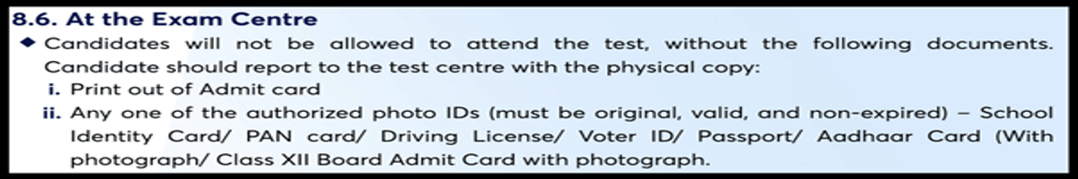 VITEEE Exam Day Guidelines