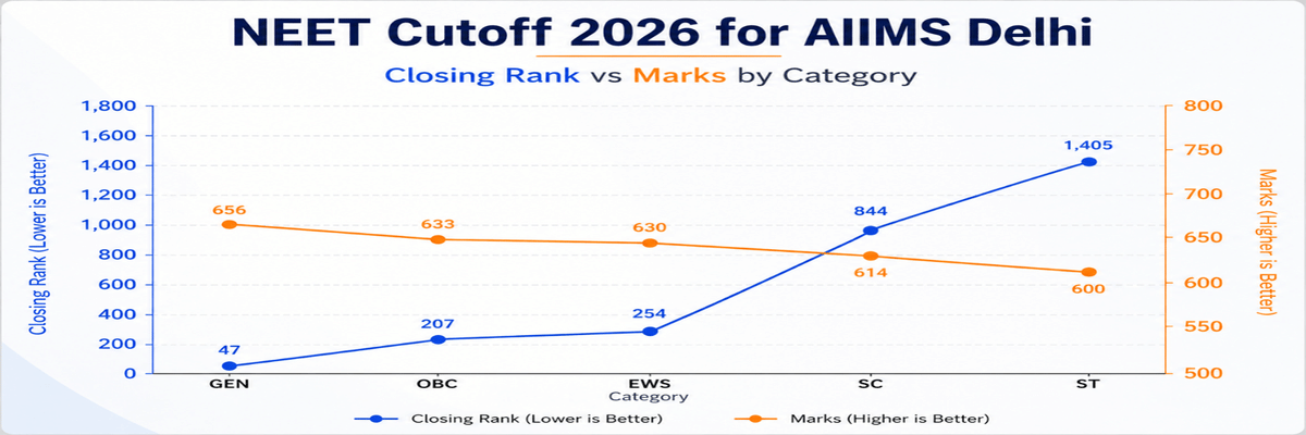 NEET Cutoff 2026 for Top 10 AIIMS: Category-Wise Marks for MBBS Admissions