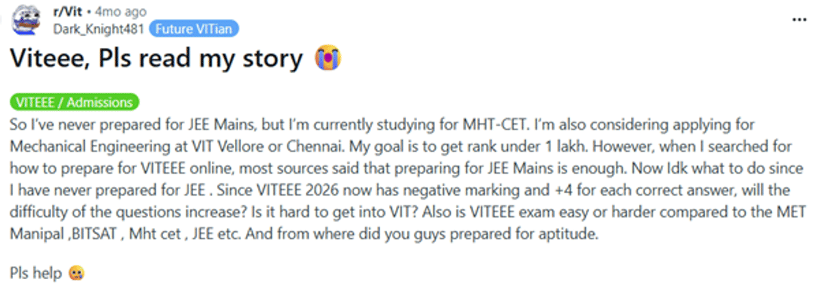 VITEEE Exam Pattern: Check Marking Scheme, Total Marks, Duration and Syllabus
