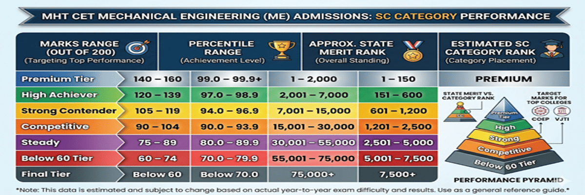 MHT CET ME Cutoff for SC Category