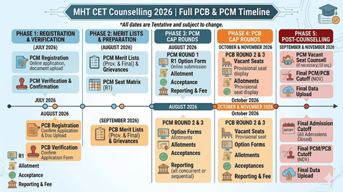 MHT CET Counselling 2026: Direct Link, Important Dates, Eligibility, How to Participate