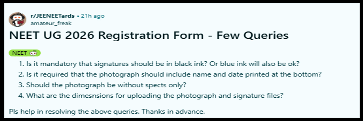 NEET UG Registration 2026