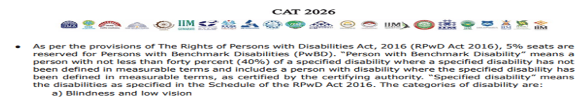 CAT 2026 Reservation Criteria: Check Category-wise Reservation Percentage