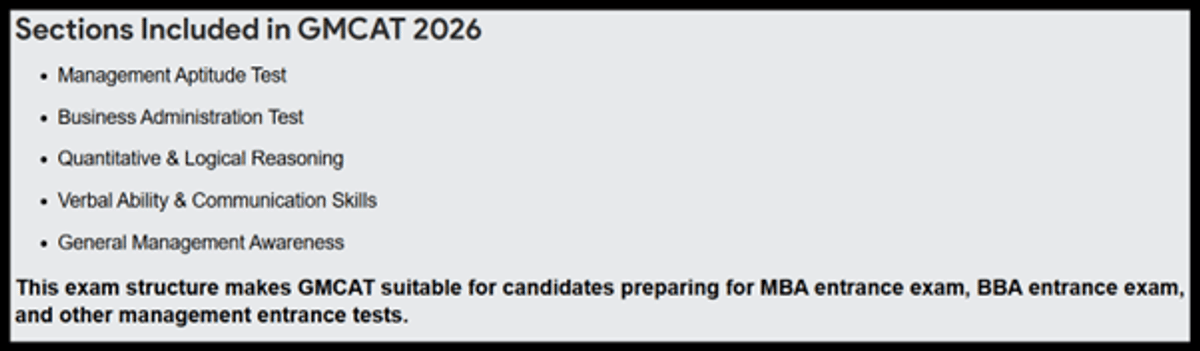 GMCAT 2026