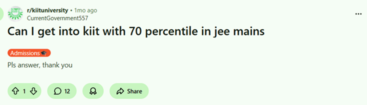 Private and Government Colleges for 60- 70 Percentile in JEE Main 2026