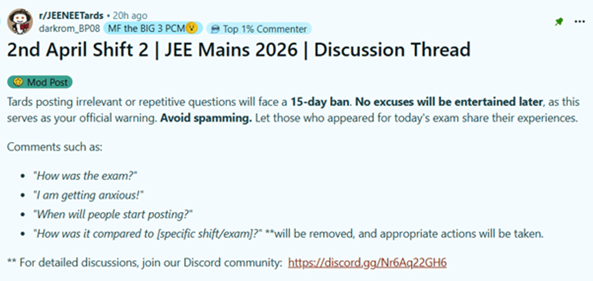 JEE Main Important Topics Based on Session 2 April 2 Paper Analysis