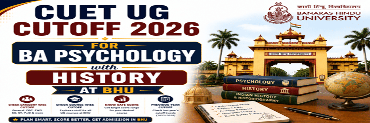 CUET UG Cutoff 2026 for BA Psychology with History at BHU