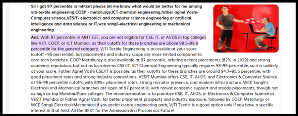 MHT CET ECE Cutoff General Category