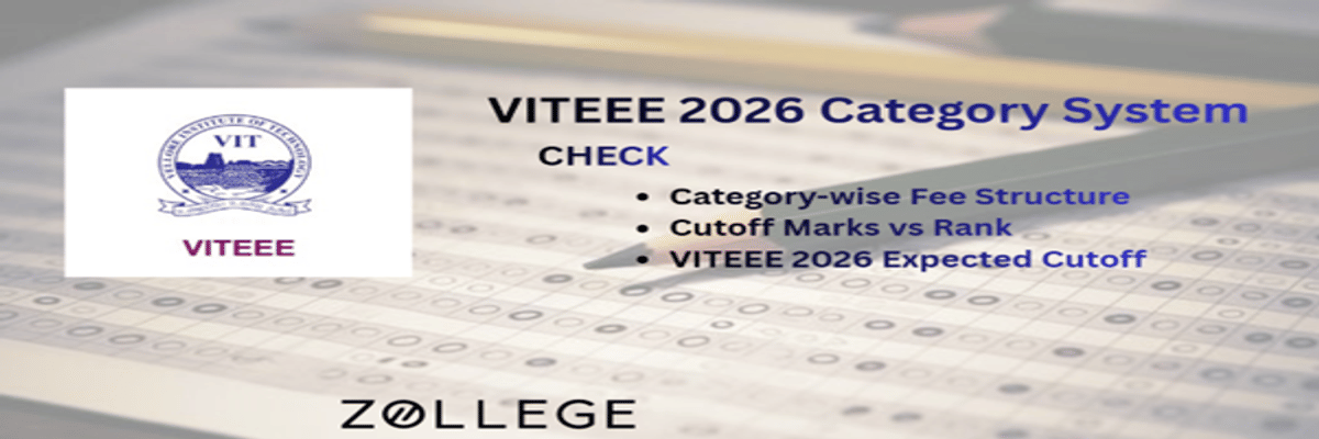 VITEEE 2026 Category vs Cutoff vs Fees for VIT Vellore