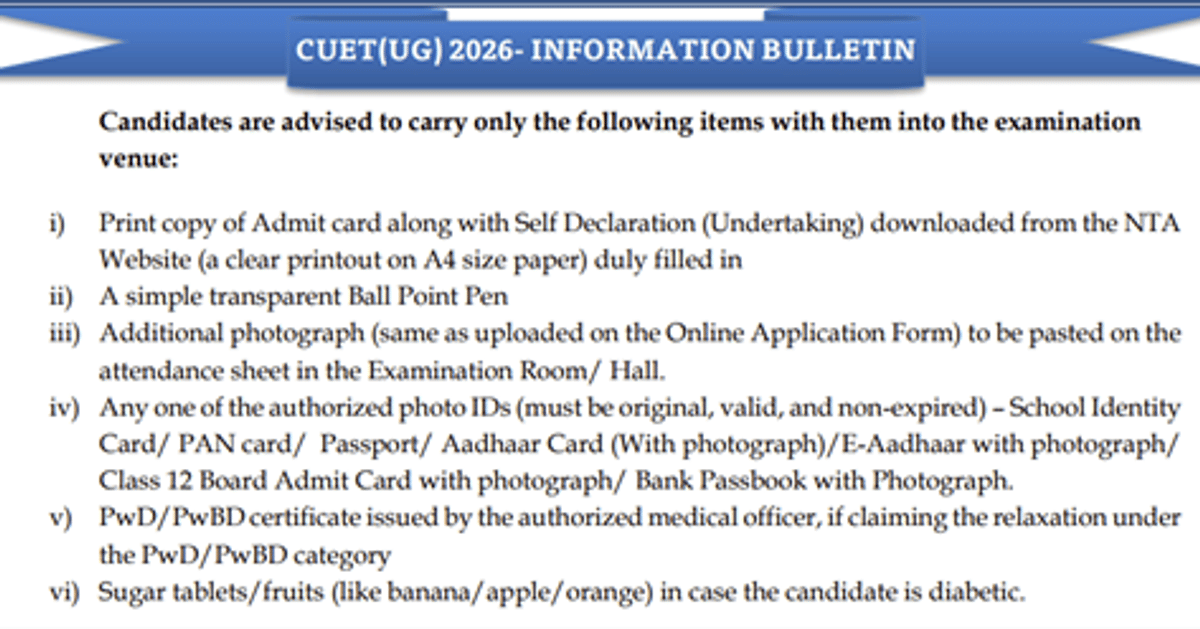 CUET Admit Card Release Date: Steps to Download, Exam Day Guidelines