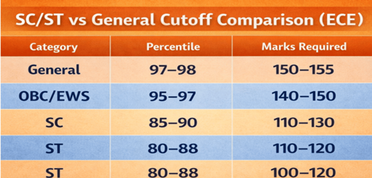 MHT CET 2026 ECE Cutoff for SC/ST Category
