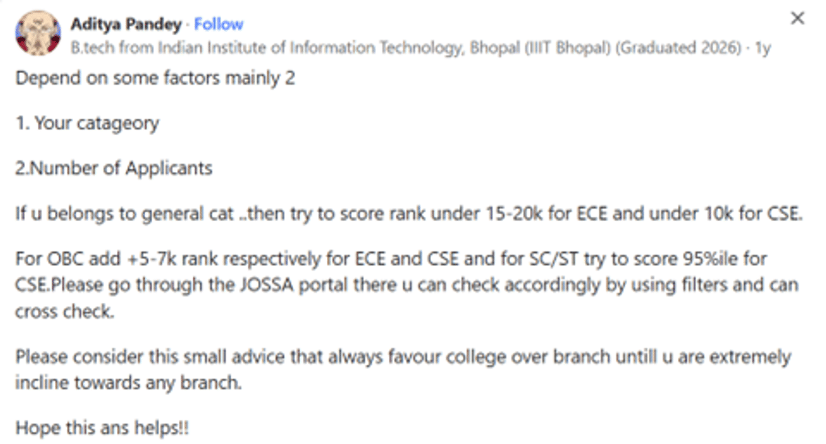 JEE Main 2026 ECE Cutoff for NIT Trichy and Previous Years Trends