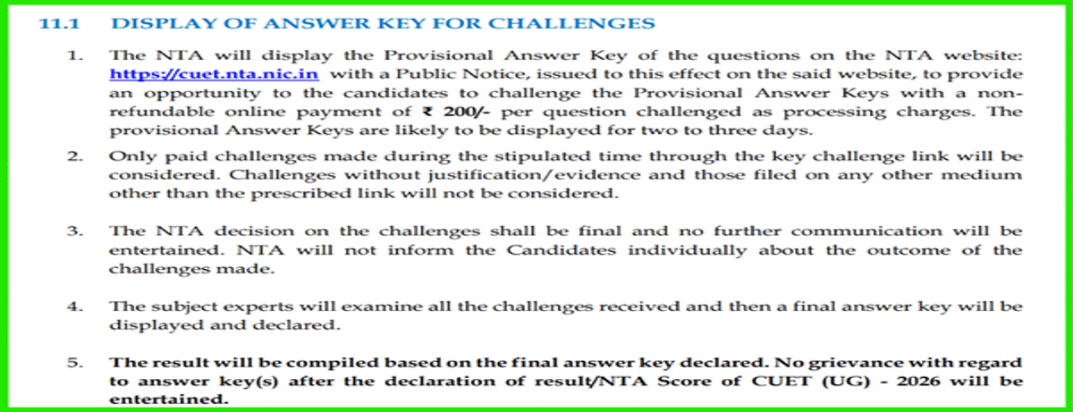 CUET Answer Key 2026: Download PDF, Response Sheet, Challenge Process, Expected Score