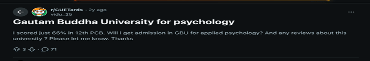 Gautam Buddha University CUET UG Cutoff 2026