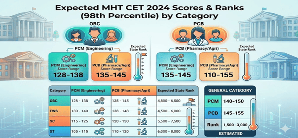 MHT CET Marks Required for 98 Percentile