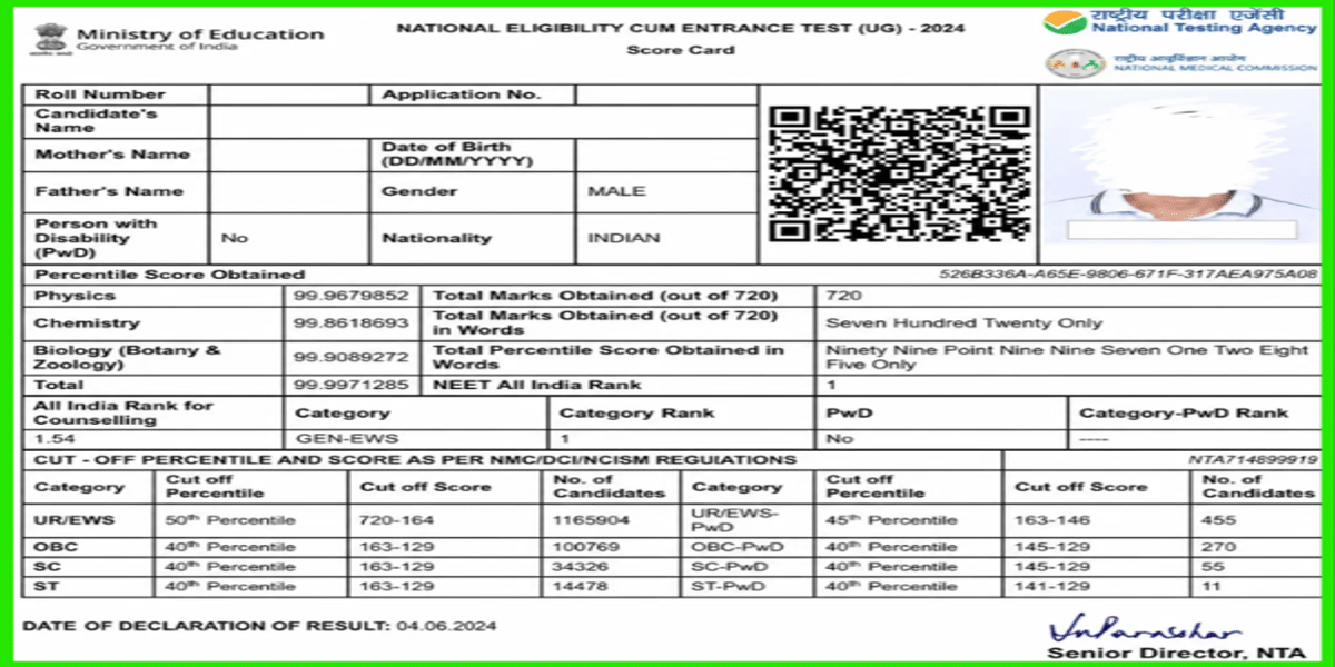 NEET Result 2026: Direct Link @neet.nta.nic.in, Download Scorecard PDF, Qualifying Cutoff, Marks vs Rank