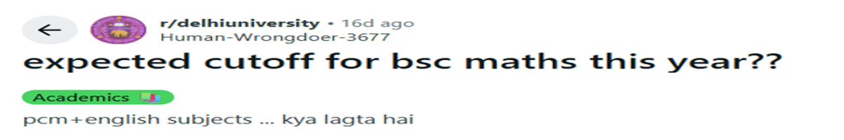 CUET DU Cutoff for BSc (Hons) Mathematics for OBC Category