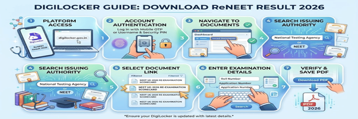 Steps to Check ReNEET Result 2026 on DigiLocker