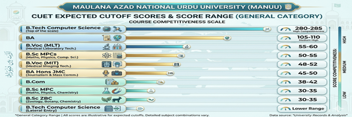 Maulana Azad National Urdu University CUET Cutoff 2026