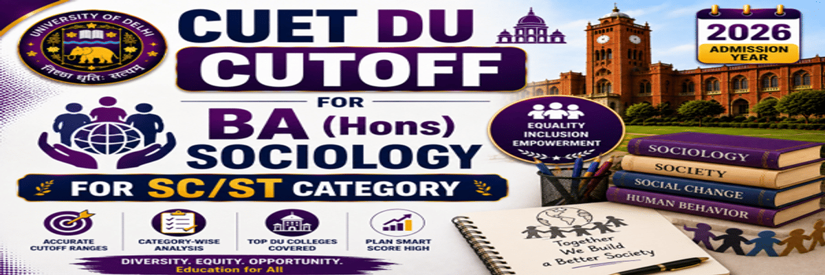CUET DU cutoff for BA (Hons) Sociology for SC/ST Category
