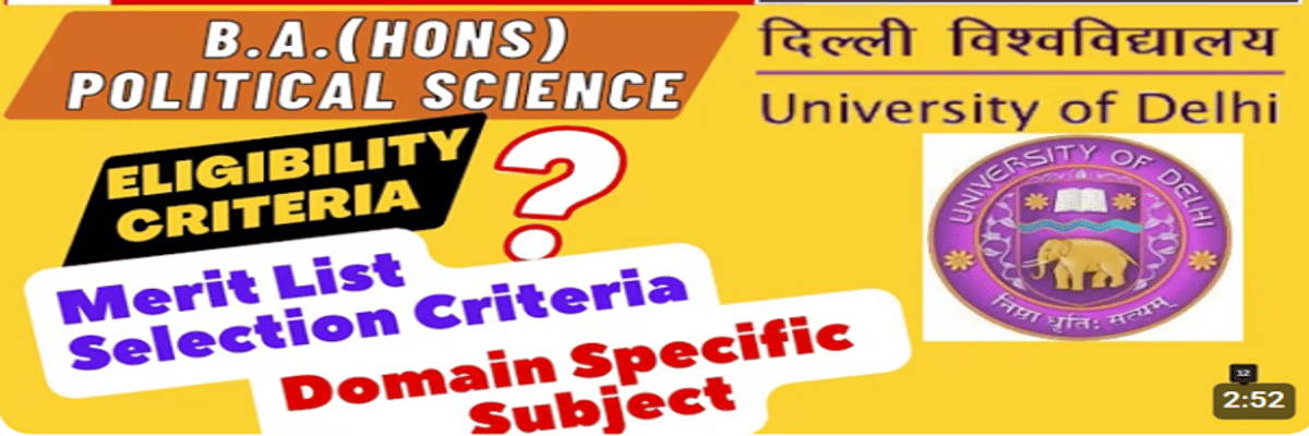 CUET DU Cutoff for BA (Hons) Political Science for SC/ST Category