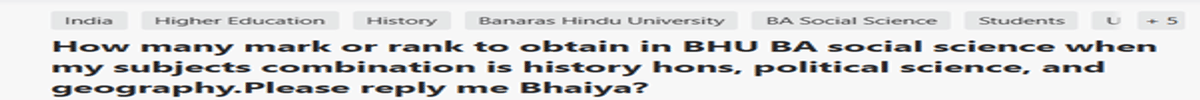 CUET UG Cutoff 2026 for BA History with Geography at BHU