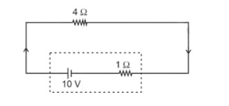 The terminal voltage of the battery
