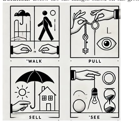 visual elements and first words