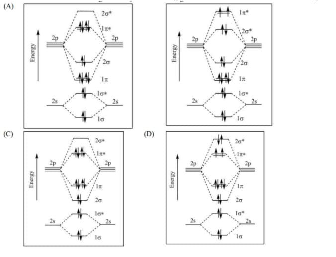 molecular orbital diagram for F2 molecule in the ground state