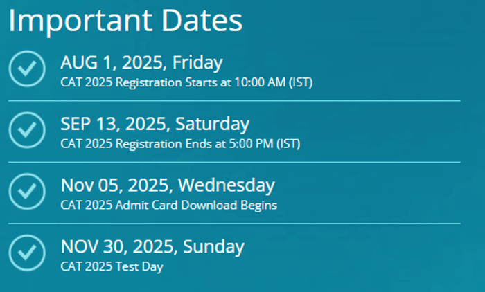 CAT Admit Card Release Date 2025