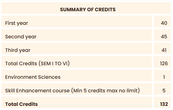 BMCC BBA CA Course Structure