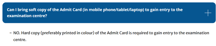IIT JAM Admit card 2026