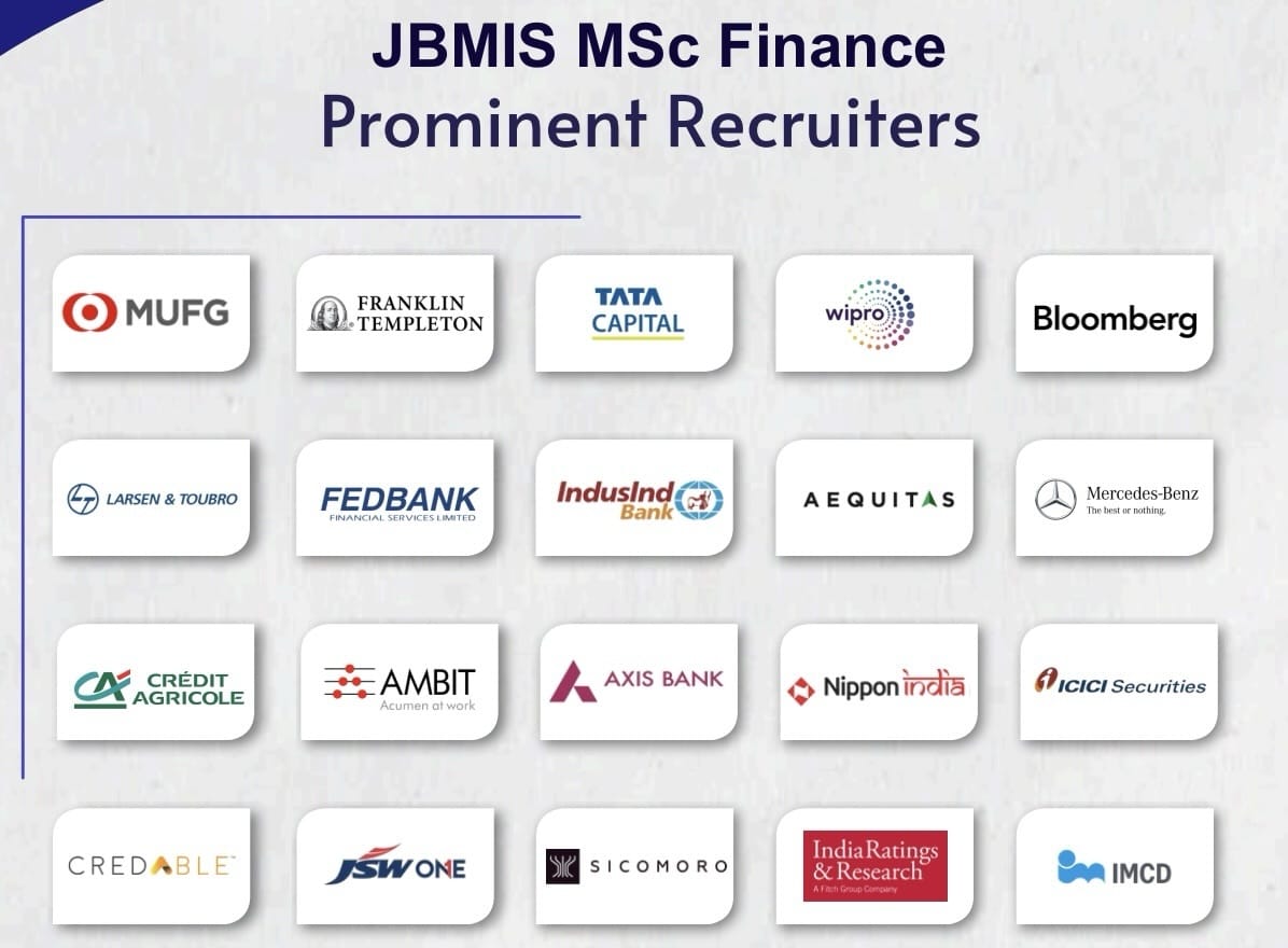 JBIMS Mumbai MSc Finance top recruiters