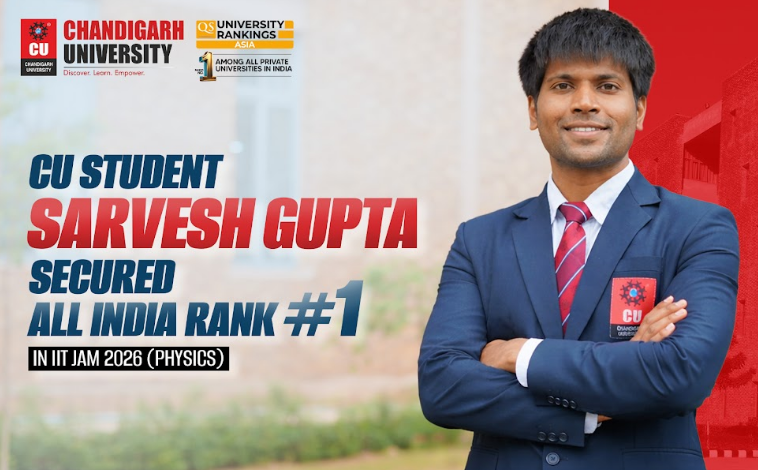 Chandigarh University Student Secures All India Rank 1 in IIT JAM 2026 Physics