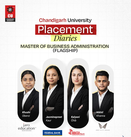 Chandigarh University MBA Graduates Achieve Strong Placement Success with Leading Recruiters
