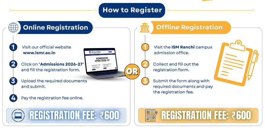 ISMR Admission Process 2026